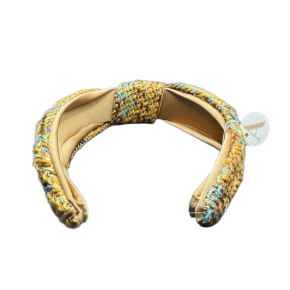 Fall Multi Color Tweed Knot Headband - Brown - Picture 4 of 5